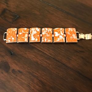 Vintage Orange Confetti Bracelet